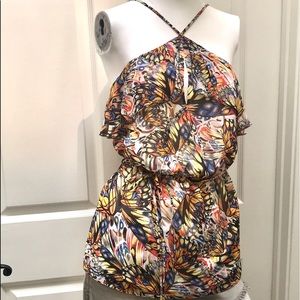 Australian Seduced Halter Blouse / Top With Beads Size 6